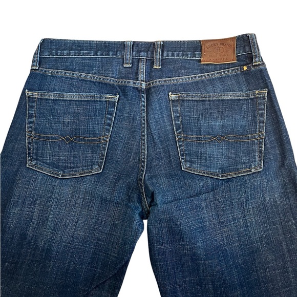 Lucky Brand Men's 361 Vintage Straight Dark Wash Blue Jeans Size 34 X 32. - Picture 7 of 16